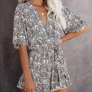 Floral V-Neck Jumpsuit